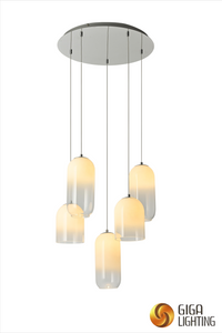 Original home Modern mininalist 5-Lights modern LED Glass pendant lamp Chandelier