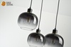 classic 3-lights smoked glass Pendant Lamp round base cafeshop dinningtable chandelier