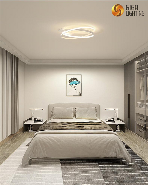 Minimalist Geometric Dining Room Light Ring Led Lantern Simple Modern Creative Study Room Bedroom Ceiling Lamps for Living Room
