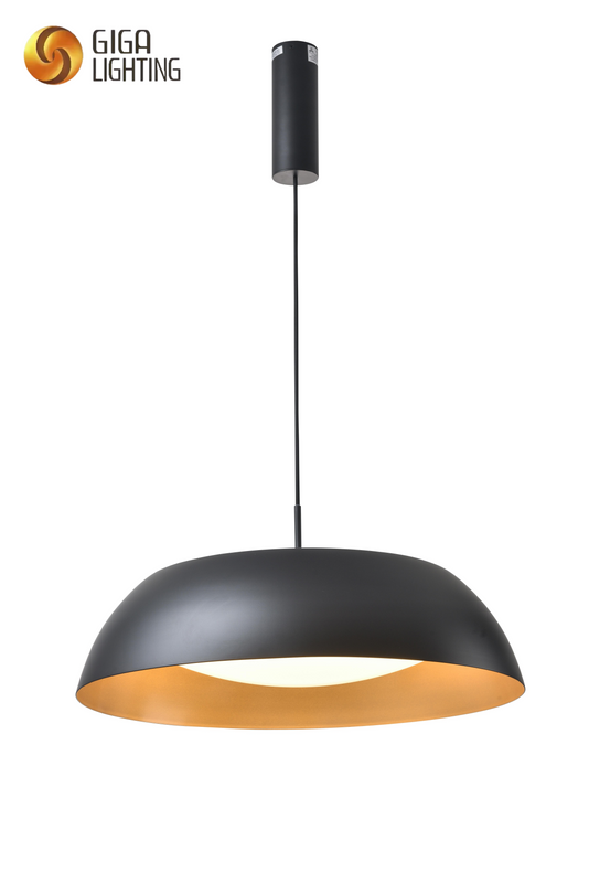 Hanging Lighting Fixtures With Black Metal Dome Lamp Shade china factory