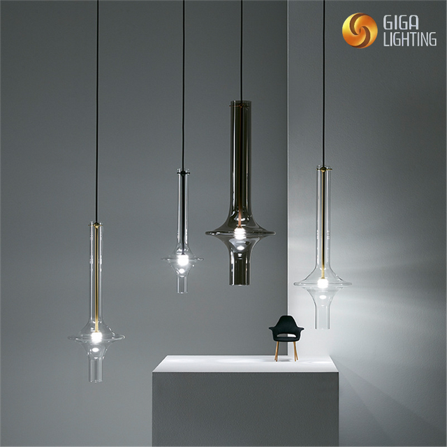 Northern Europe E14 Small Glass Chandelier Post-modern Light Luxury Pendant Lamp Simple Creative Designer Restaurant Bar Single Head Art Lighting