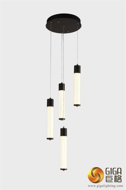 Creative Personality Modern Luxury large luminous Long cylinder led pendant lamp