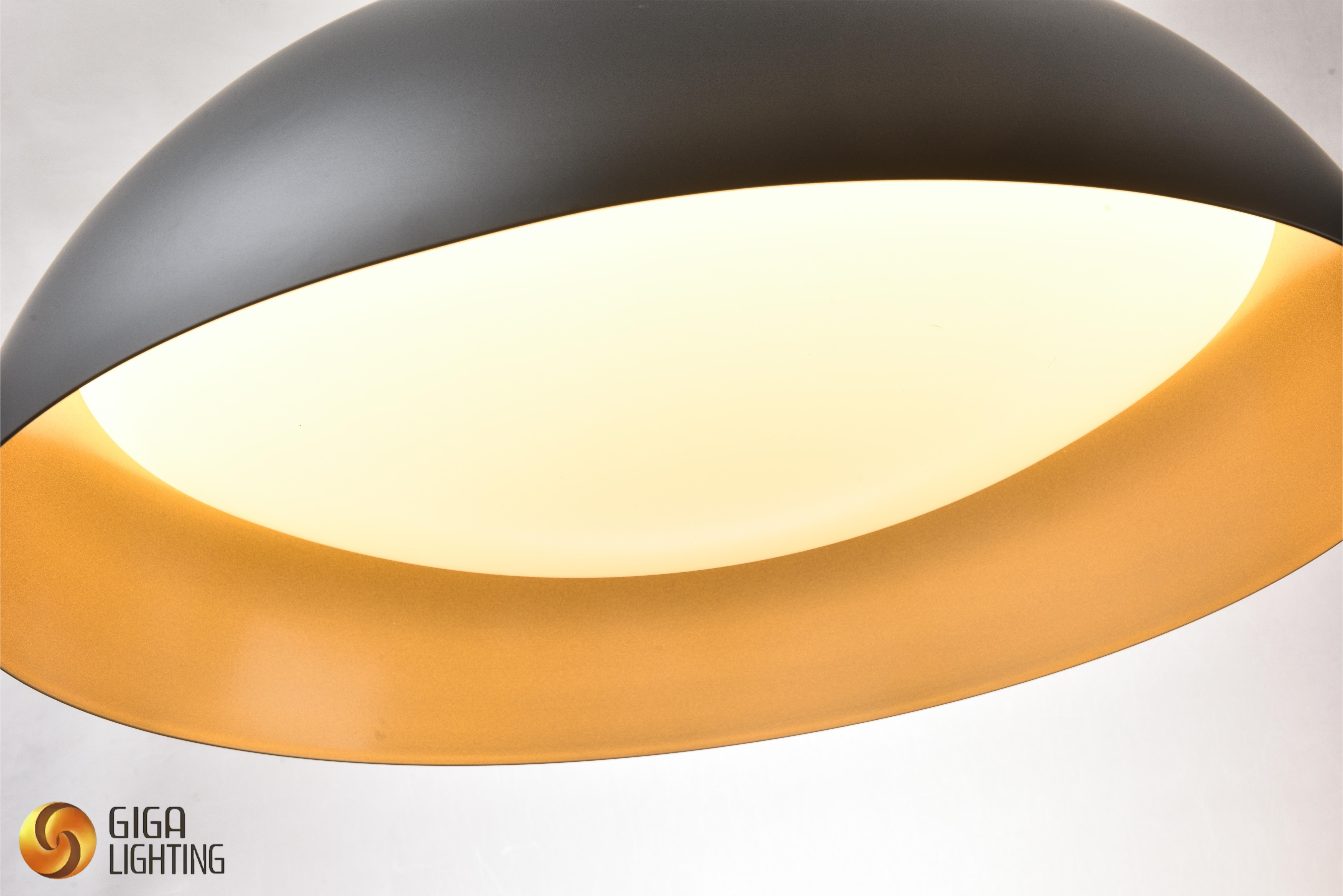Hanging Lighting Fixtures With Black Metal Dome Lamp Shade china factory