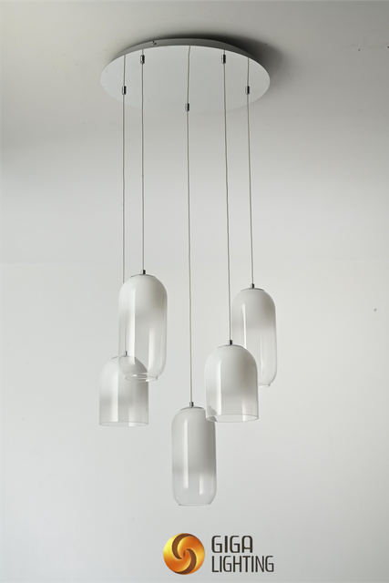 Original home Modern mininalist 5-Lights modern LED Glass pendant lamp Chandelier