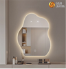 CE Shaped Bathroom Mirrors Lighted Smart Mirror with Lights Creative Cloud Mirror Washroom Wall Mount Irregular Glowing Makeup Mirror