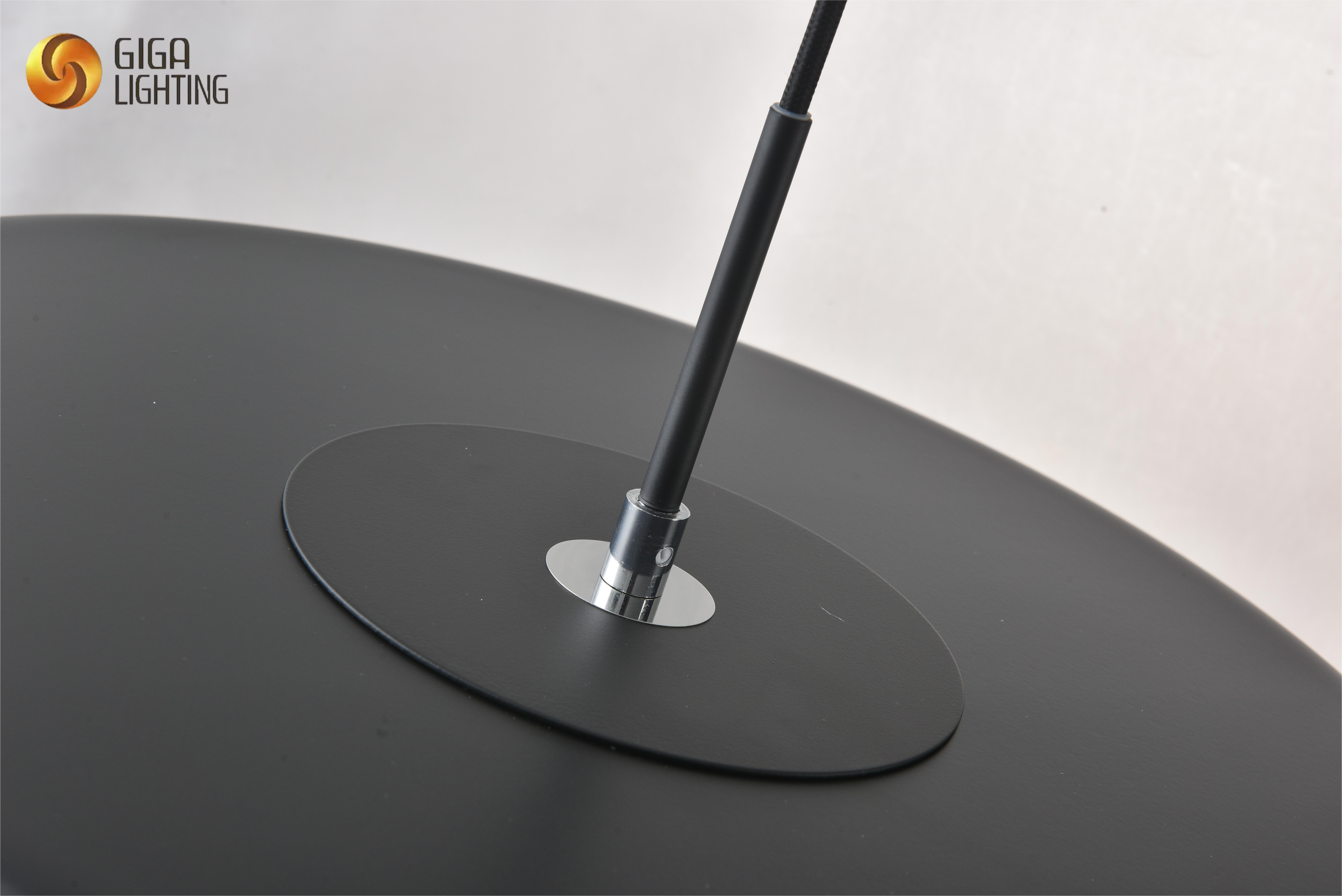 Hanging Lighting Fixtures With Black Metal Dome Lamp Shade china factory