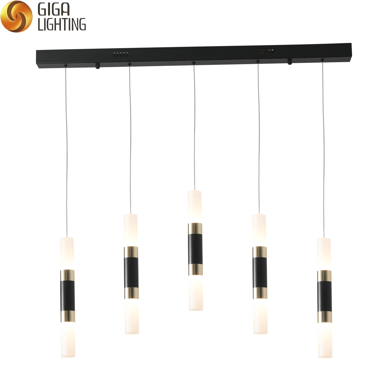 simple modern Cylindrical single muti-light Pendant light Long Tube LED Lamp