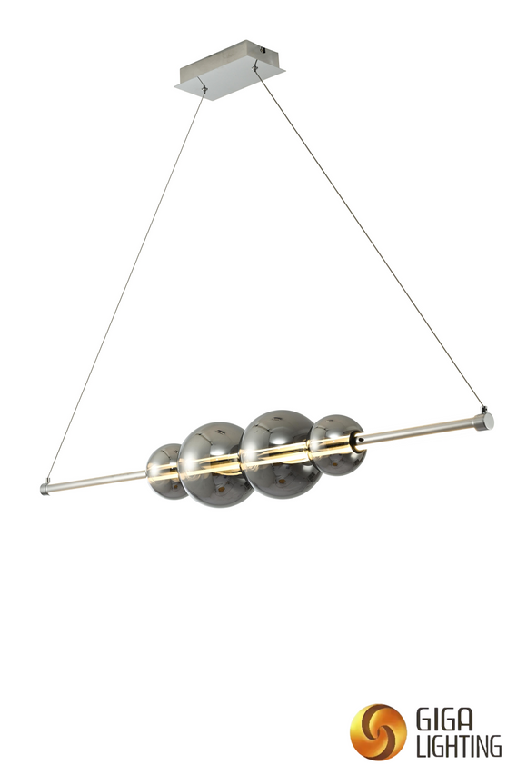 VDE Creative Modern Simple bar Island pendant Light Fixtures Restaurant Cafe smoke Glass 