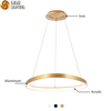 85-265V CE flicker free triangle ring LED pendant lighting fixture