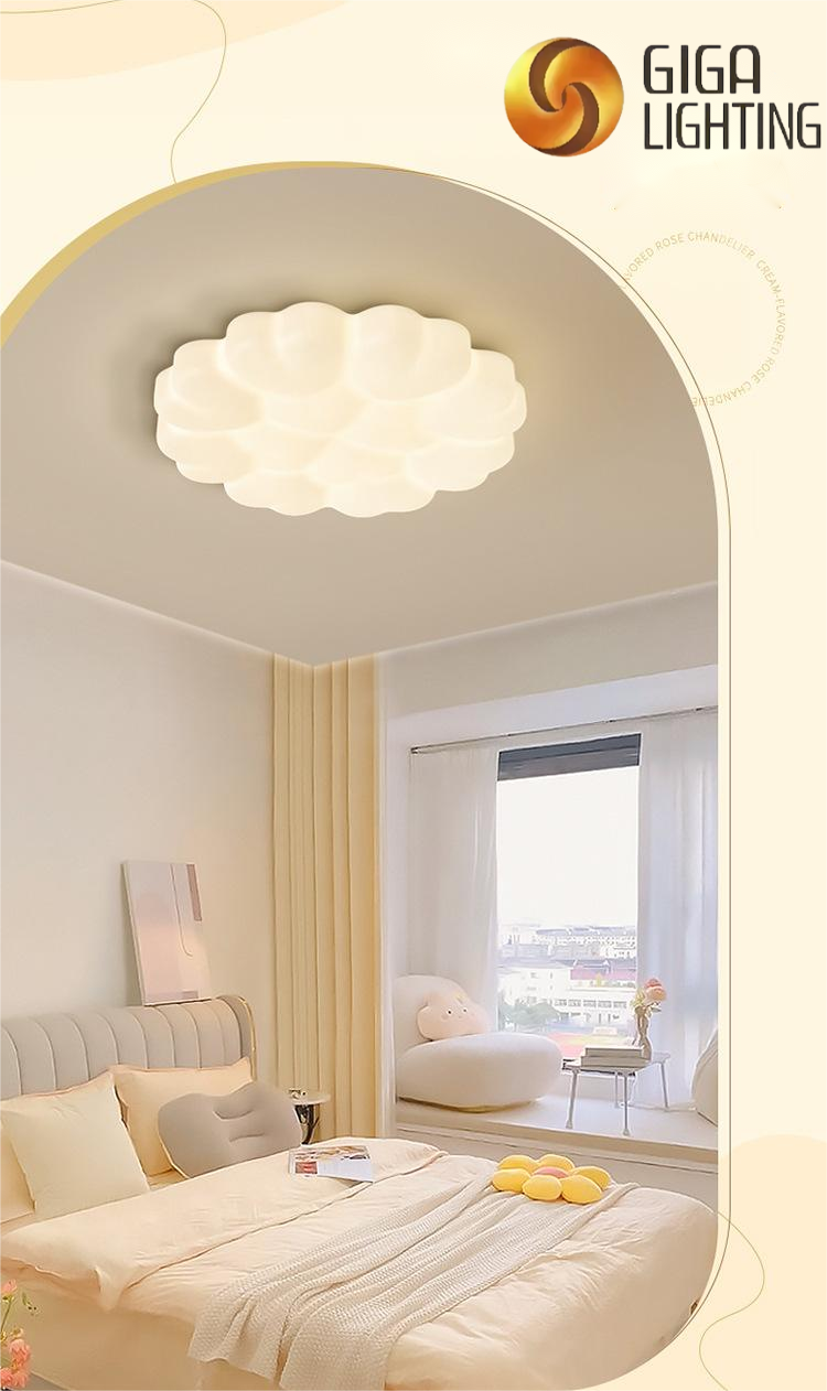 CE Cream Style Eye Protection Children\'s Room Bedroom led Ceiling Lamp