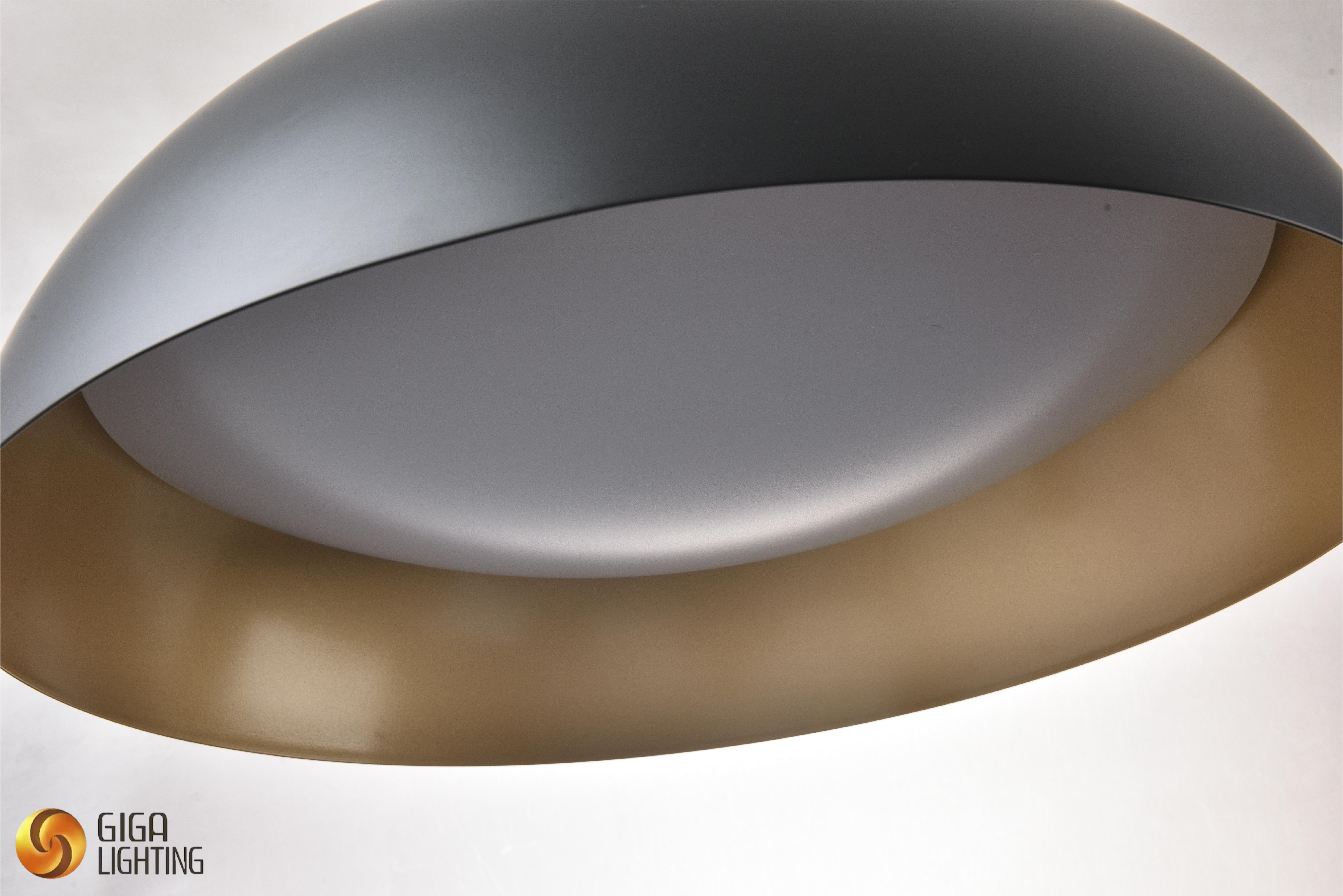 Hanging Lighting Fixtures With Black Metal Dome Lamp Shade china factory