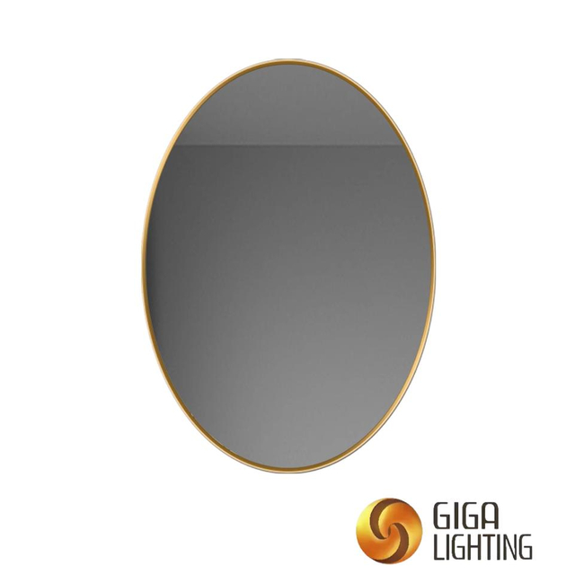 IP44 Oval Aluminum Alloy Framed Wall Mirror for Bathroom Washroom Wall Mounted HD Mirror Makeup Vanity Mirror