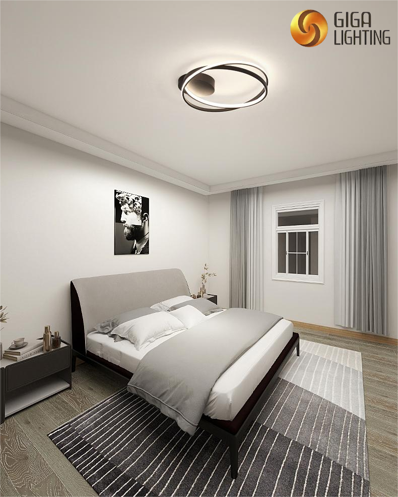 Minimalist Geometric Dining Room Light Ring Led Lantern Simple Modern Creative Study Room Bedroom Ceiling Lamps for Living Room