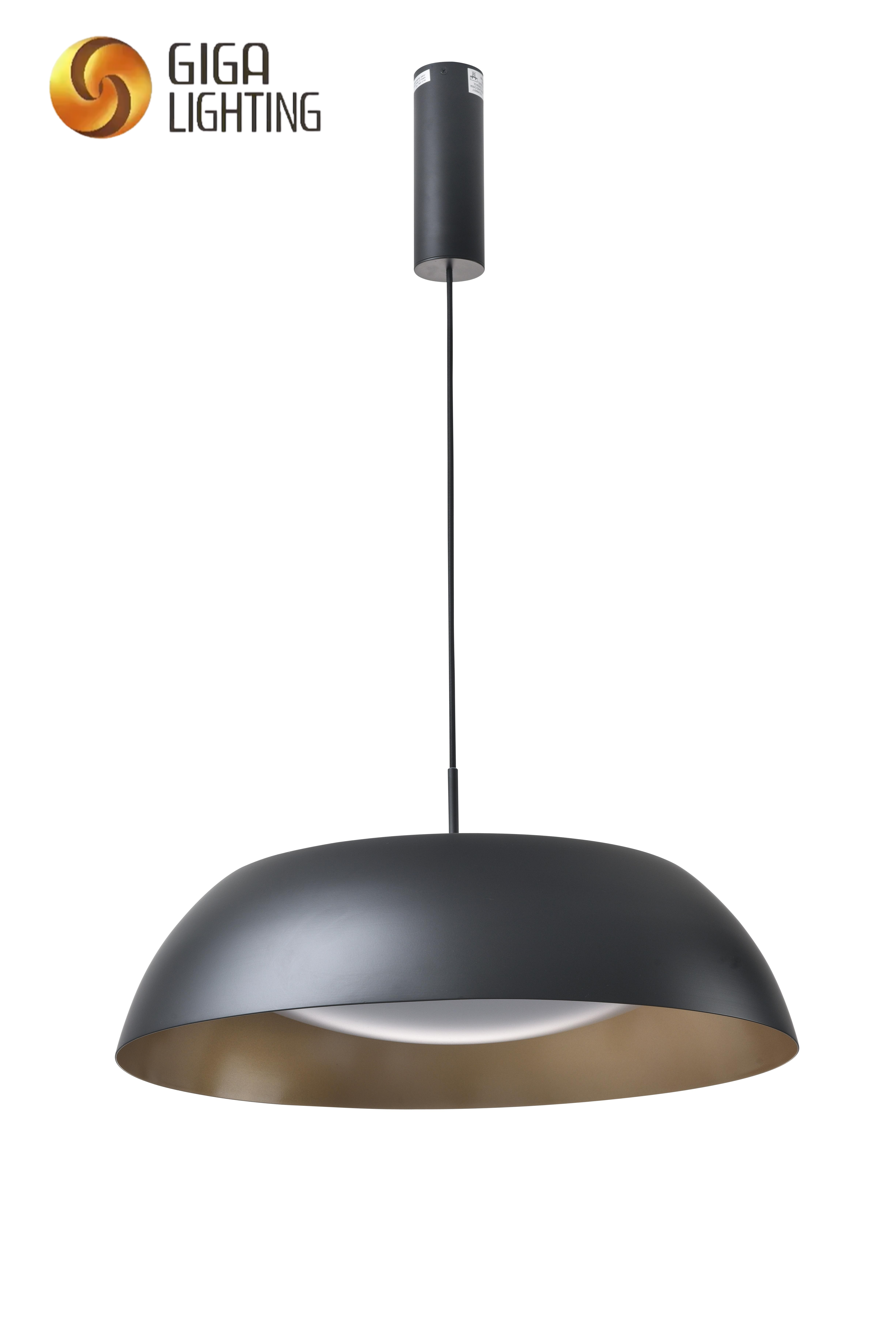 Hanging Lighting Fixtures With Black Metal Dome Lamp Shade china factory