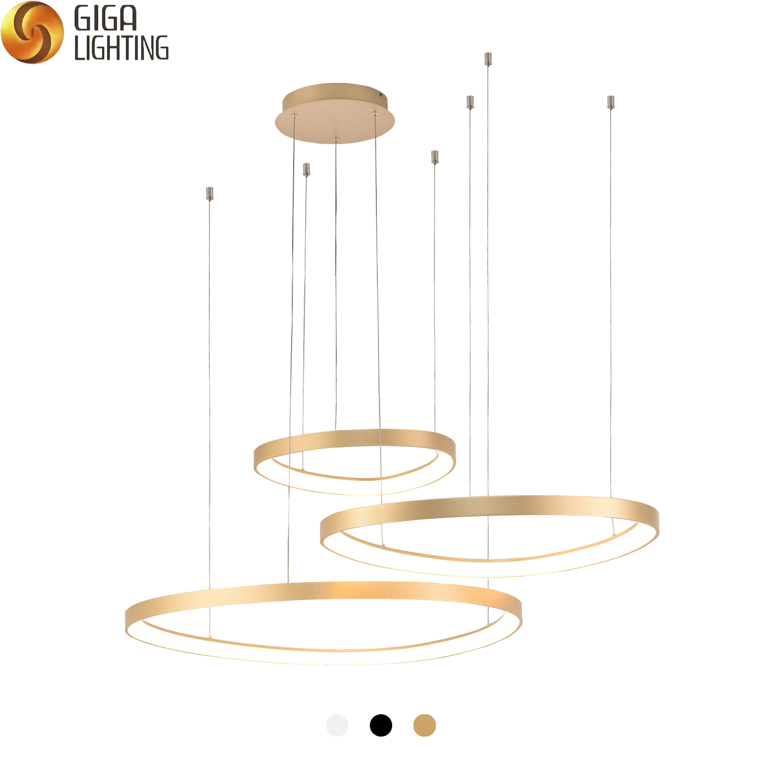 85-265V CE flicker free triangle ring LED pendant lighting fixture