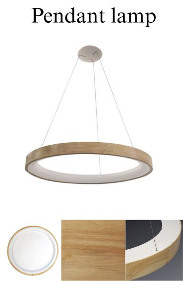 wooden led pendant lamp