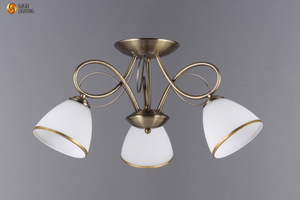 CE E27 antique brass finish Metal Flush and Pendant Lights with glass shades- Eco-Friendly, Cost-Effective, Enhance Ambiance for Businesses and Public Spaces Ceiling Lamp