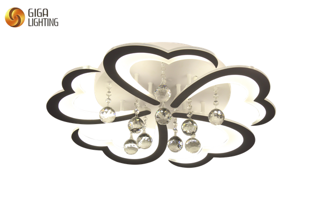CE CB ROHS heart-shaped acylic arms with led strip Ceiling Lamp LED Flush and Pendant Lights with Acrylic Shades - Designer Looks, Energy Efficiency, Suitable for Various Business Lighting Needs