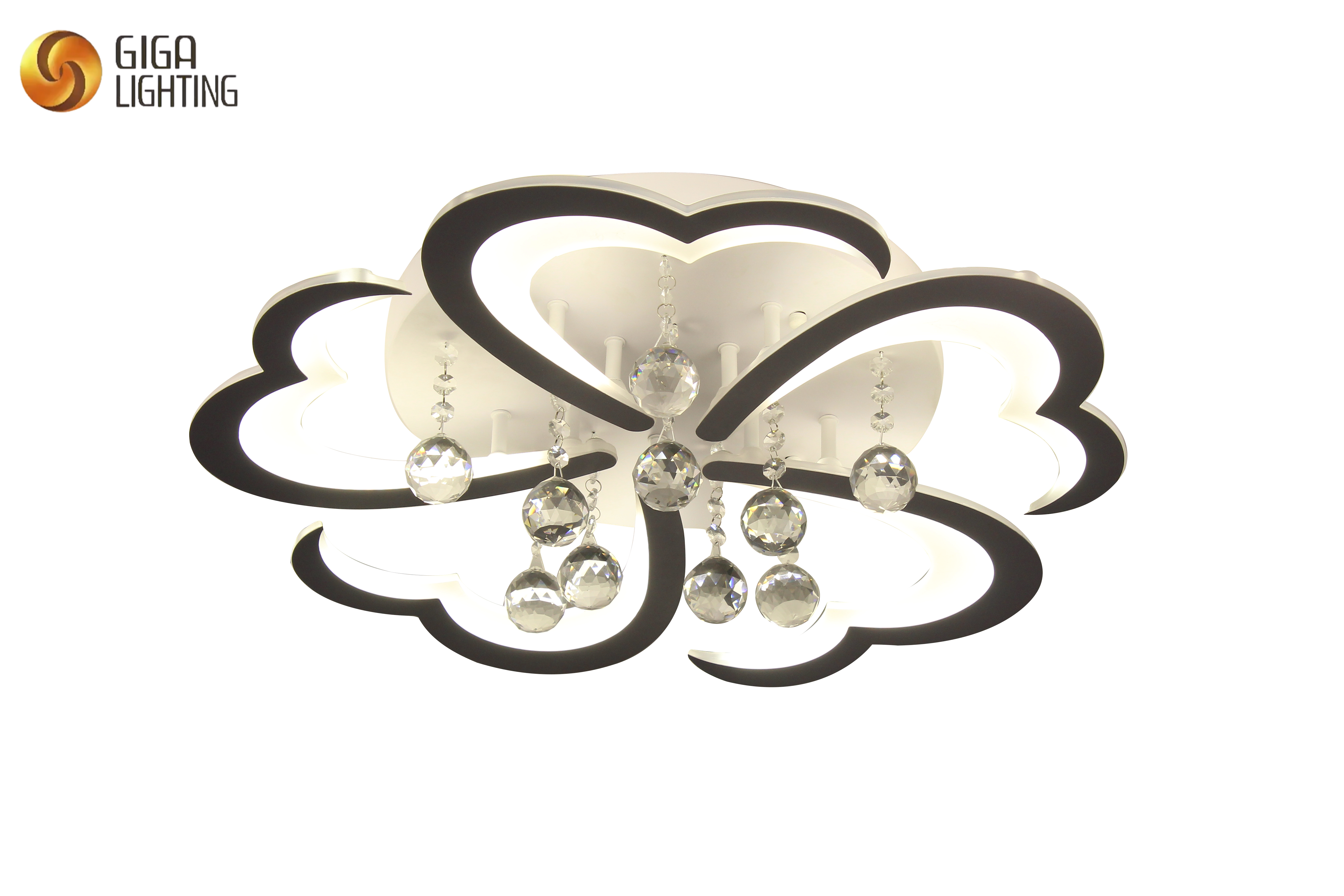 CE CB ROHS heart-shaped acylic arms with led strip Ceiling Lamp LED Flush and Pendant Lights with Acrylic Shades - Designer Looks, Energy Efficiency, Suitable for Various Business Lighting Needs