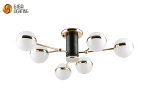 TUV CE CB Modern LED Chandeliers with Acrylic Globe Shades - High-Style, Energy-Saving, Ideal for Upscale Commercial Spaces