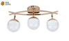 Ceiling lamps Sleek Flush Ceiling Light with Molded global Glass Shade: arms Hardware , Perfect for Trendy Home Decor