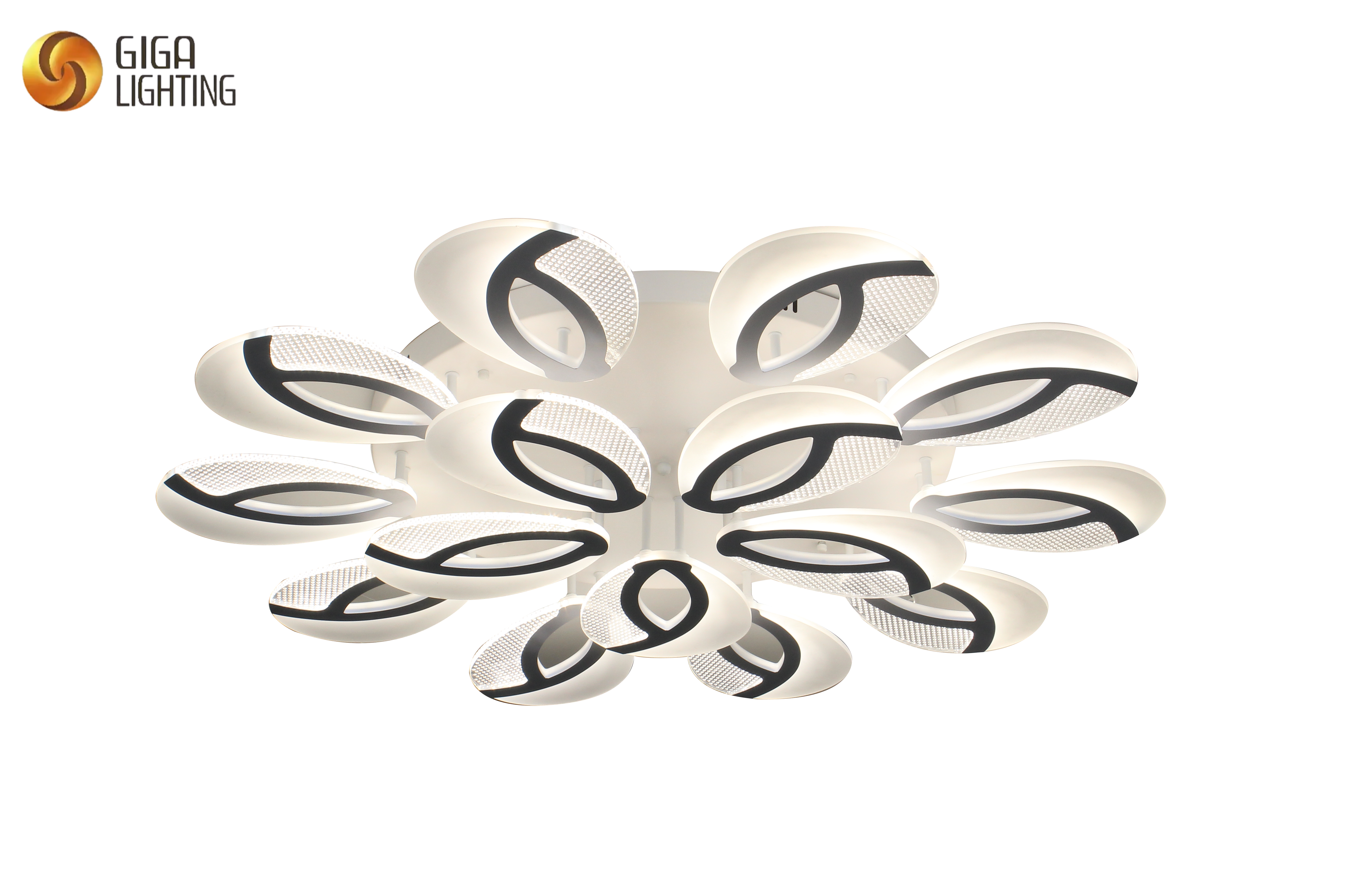 CE hotsell acylic led frush Ceiling lamp black and white integrate led chandelier mutiple sizes for your home and store for reselling Durable, Vibration-Resistant, Perfect for Boutiques and Cafeteria