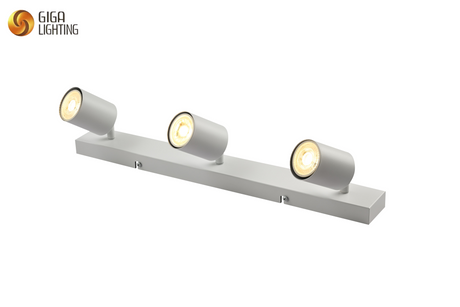 CE 3 Way GU10 6W Ceiling Light Fitting, Spot Light Ceiling Spotlight Swiveling Lamp Light Bases Angle Adjustable for Kitchen Bedroom Living Room and Showroom homeoffice building