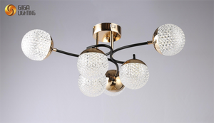 TUV Ceiling lamp Contemporary Gold and Black Ceiling Lamp: Stylish Flush Mount Fixture, Ideal for Modern Interiors