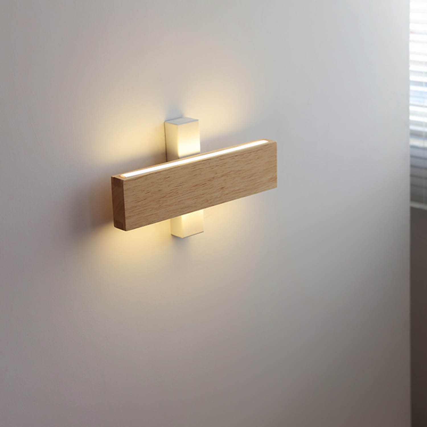 CE ROHS rotatable Modern Rectangle Wooden lamp LED wall rotatable LED sconce